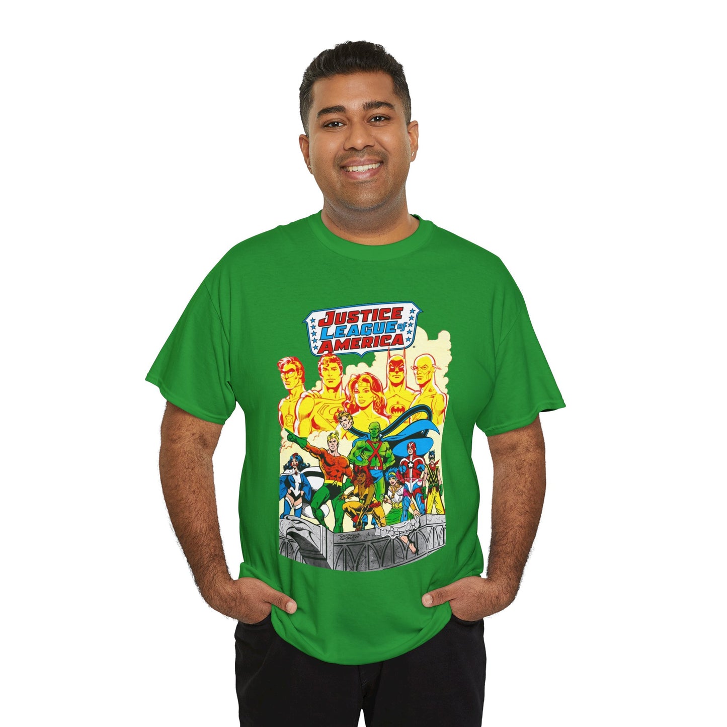Justice League Detroit T-Shirt - Aquaman, Elongated Man, Zatanna, Vixen, Steel, Martian Manhunter, Vibe, Gypsy