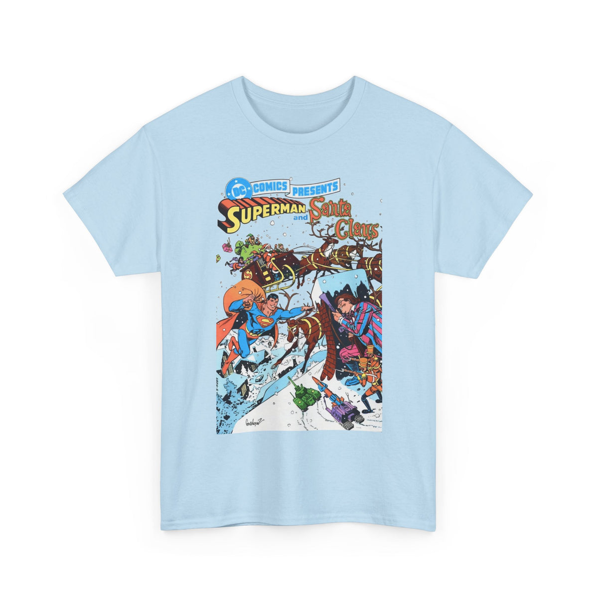 Superman & Santa Claus T-Shirt - José Luis García-López Art - DC Comics Presents #67 - Vs. Toyman