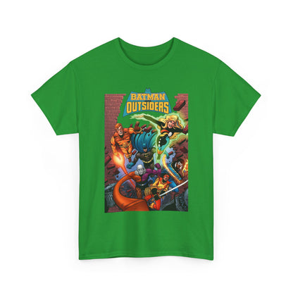 Batman & the Outsiders T-Shirt - Jim Aparo Art - Metamorpho, Katana, Halo, Black Lightning, Geo-Force - DC Comics