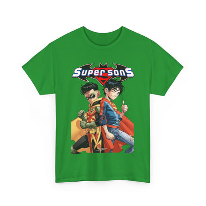 Super Sons T-Shirt - Jorge Jimenez Art - Superboy & Robin - Jon Kent & Damian Wayne - DC Comics - Sons of Superman & Batman