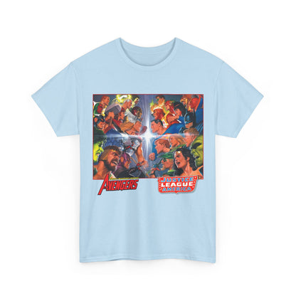 Avengers/Justice League of America T-Shirt - Alex Ross Art, George Perez Homage - DC Comics, Marvel Comics