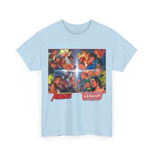 Avengers/Justice League of America T-Shirt - Alex Ross Art, George Perez Homage - DC Comics, Marvel Comics