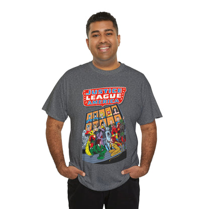 Justice League of America T-Shirt - George Perez Art - Wonder Woman, Hourman, Batman, Firestorm - SSOSV - DC Comics