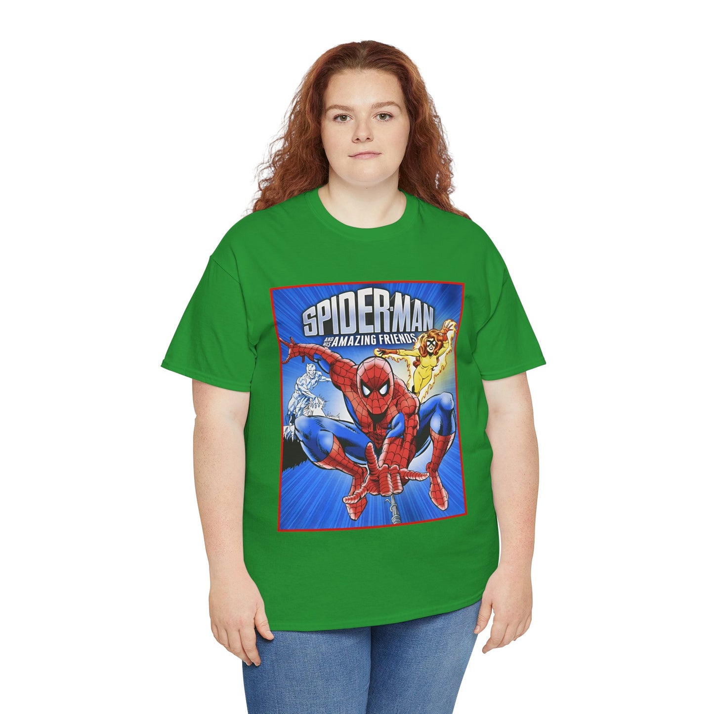 Spider-Man & His Amazing Friends T-Shirt - Firestar, Iceman - Popular 1980s Saturday Morning Cartoon - Marvel Comics