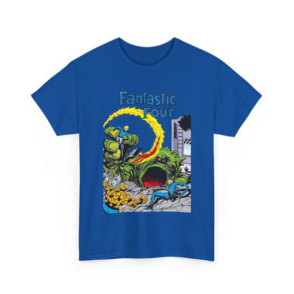 Fantastic Four T-Shirt - John Byrne Art - Cover to Issue #1 - Reed Richards, Invisible Woman, Human Torch, The Thing - Marvel Comics
