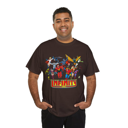 Infinity Inc Shirt - Tom Grummett Art - Jade, Obsidian, Huntress, Power Girl, Fury, Silver Scarab, Wildcat, Star-Spangled Kid - JSA Successors - DC Comics