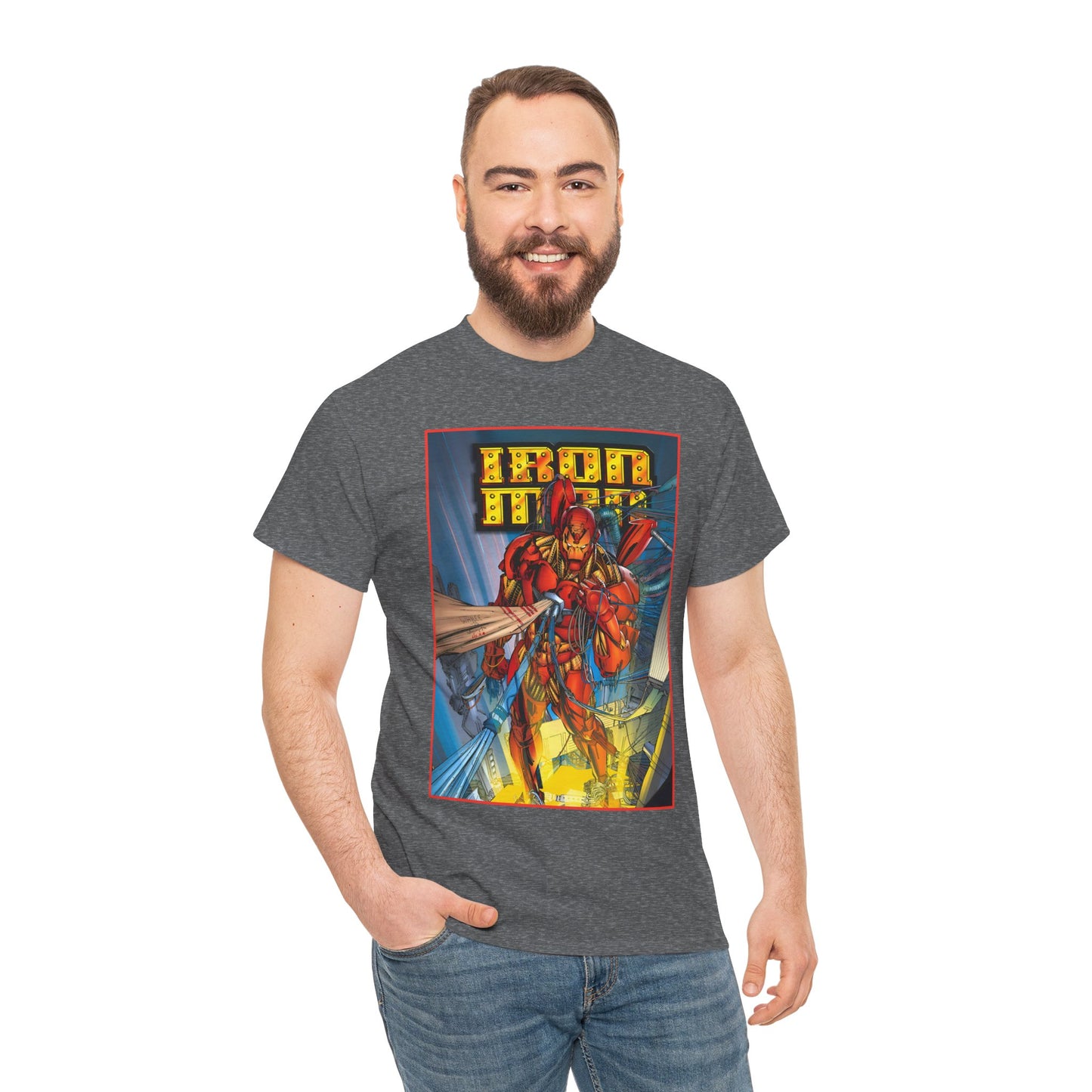 Iron Man T-Shirt - Heroes Reborn Whilce Portacio Art - Popular Marvel Comics Series - Tony Stark
