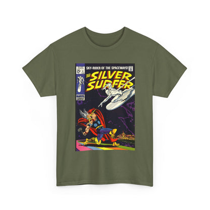 Silver Surfer #4 T-Shirt - Vs Thor - Marvel Comics
