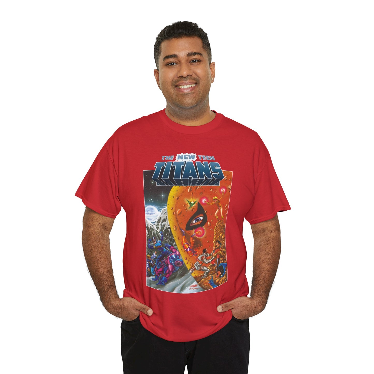 New Teen Titans T-Shirt - George Perez Art - Judas Contract - Deathstroke, Nightwing, Terra, Jericho, Raven, Cyborg, Wonder Girl - DC Comics