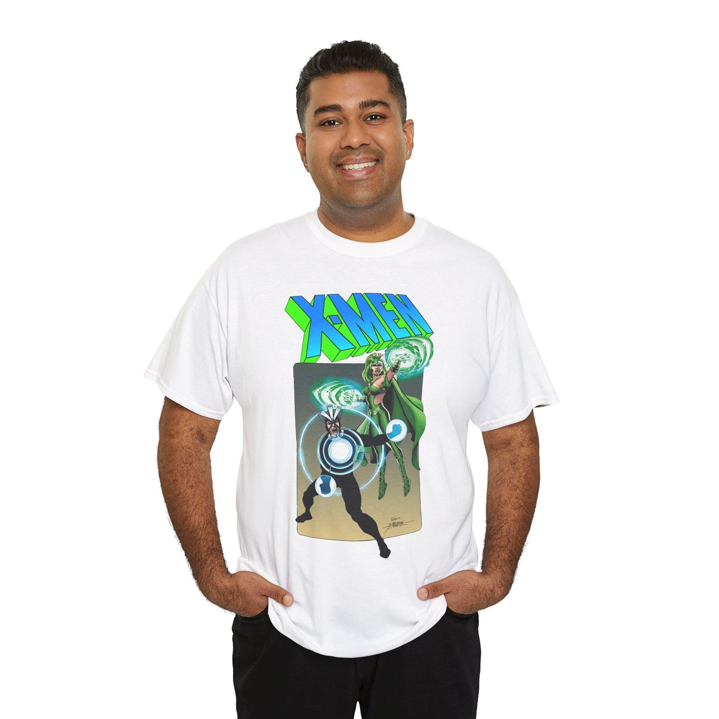 Havok & Polaris T-Shirt - George Perez Art - Uncanny X-Men Members - Marvel Comics Mutants