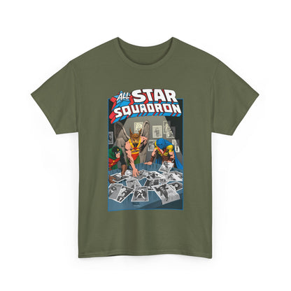 All-Star Squadron T-Shirt - Jerry Ordway Art - Hawkman, Doctor Mid-Nite, Atom - Justice Society JSA - #1 Cover - DC Comics