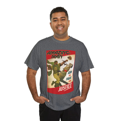 Amazing Man T-Shirt - All-Star Squadron - Join the Fight for Justice - DC Comics