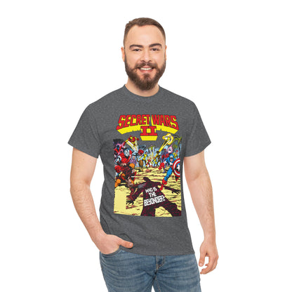 Secret Wars II T-Shirt - John Byrne Art - X-Men, New Mutants, Captain America - The Beyonder - Marvel Comics Series, 1980s