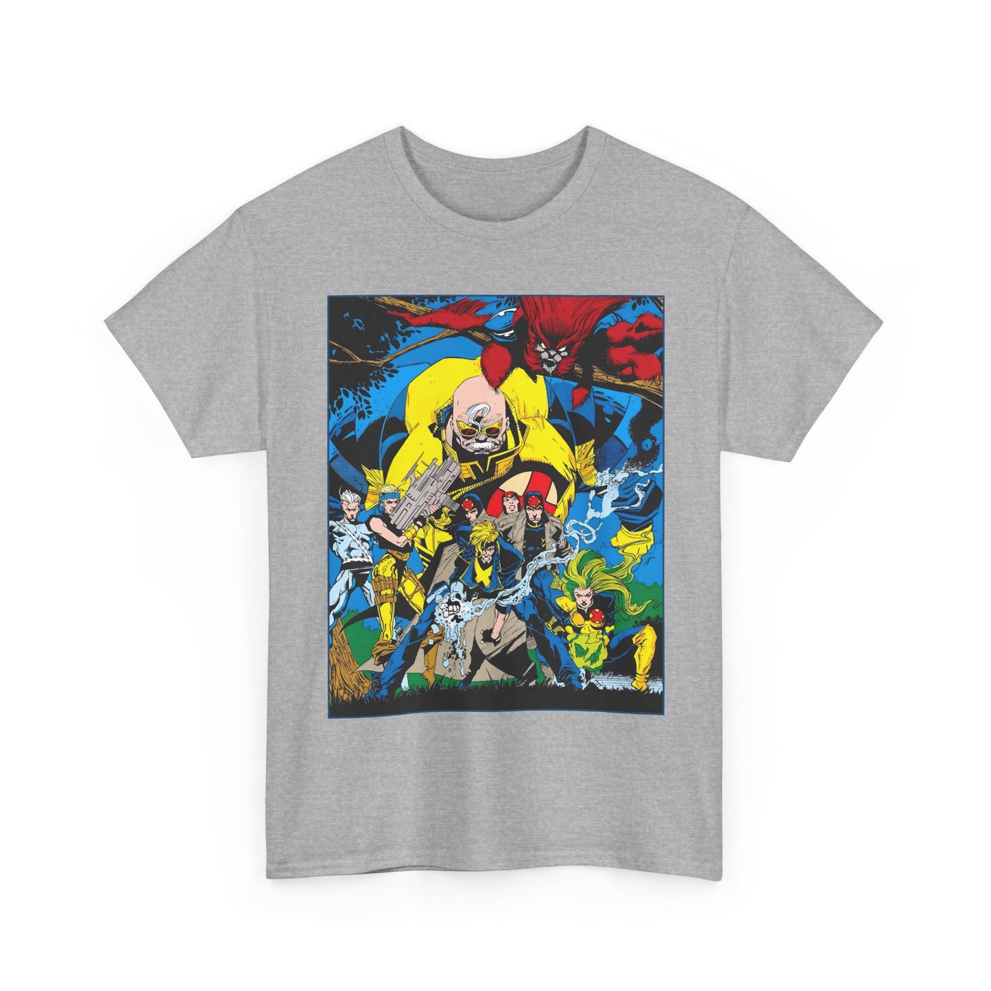 X-Factor T-Shirt - Joe Quesada Art - Havok, Polaris, Strong Guy, Jamie Madrox, Quicksilver - Mutant Team - Marvel Comics