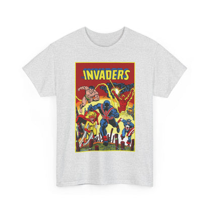 Invaders T-Shirt - Captain America, Human Torch, Namor, Spitfire - World War II Soldiers - Golden Age Heroes - Marvel Comics