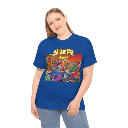 JLA: The Nail T-Shirt - Alan Davis Art - Green Lantern, Batman, Wonder Woman, Flash - DC Comics