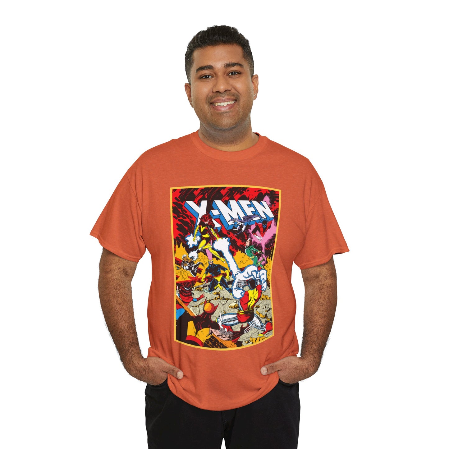 X-Men T-Shirt - Paul Smith Art - Return of Dark Phoenix - Wolverine, Colossus, Cyclops, Storm, Nightcrawler, Rogue - Marvel Comics