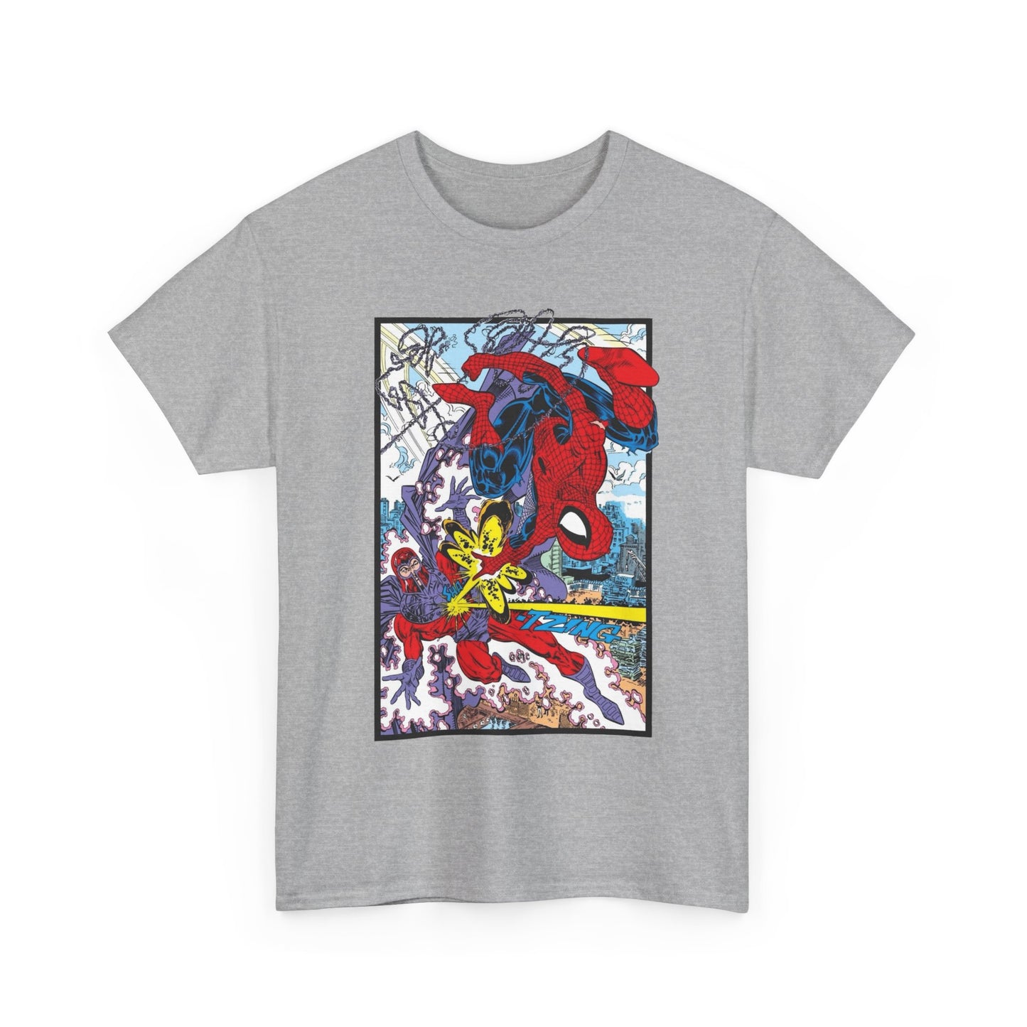 Spider-Man Vs Magneto T-Shirt - Erik Larsen Art - Marvel Comics