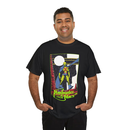Martian Manhunter T-Shirt - George Perez Art - 1980s Justice League of America (JLA) Postcard Art - DC Comics