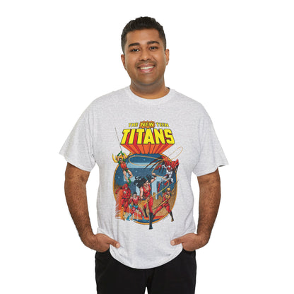 New Teen Titans T-Shirt - George Perez Art - Wonder Girl, Flash, Robin, Speedy, Aqualad, Hawk - DC Comics