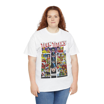Teen Titans T-Shirt - George Perez Art - Wonder Girl, Bumblebee, Kid Flash, Starfire, Cyborg, Raven, Lilith, Flash, Hawn & Dove, Robin - DC Comics