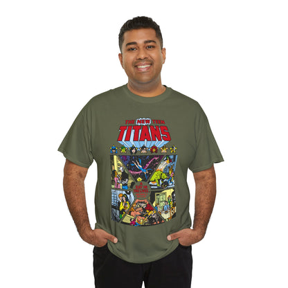 New Teen Titans T-Shirt - George Perez Art - #8 Cover - A Day in the Life - Robin, Wonder Girl, Cyborg, Starfire, Raven, Changeling, Kid Flash - DC Comics