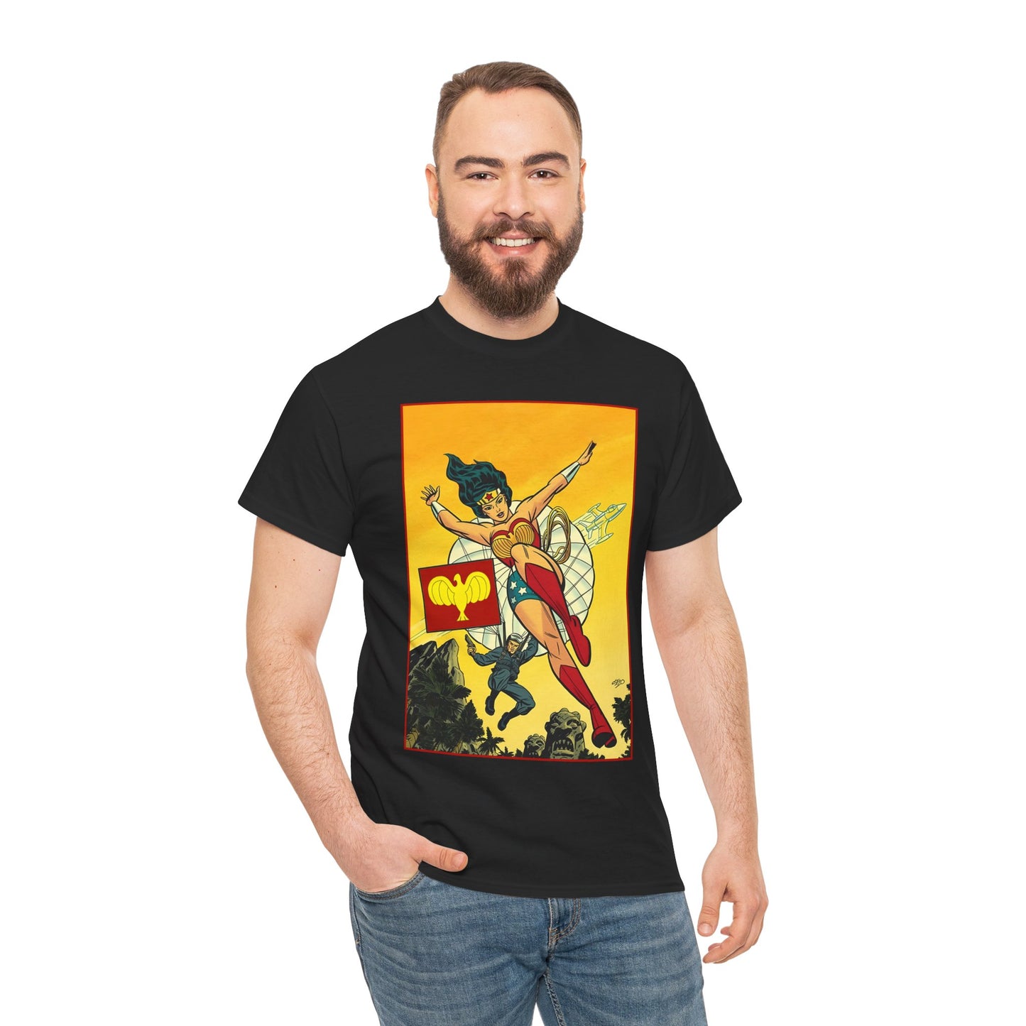 Wonder Woman T-Shirt - Michael Cho Art - Golden Age Art Theme - Steve Trevor - DC Comics