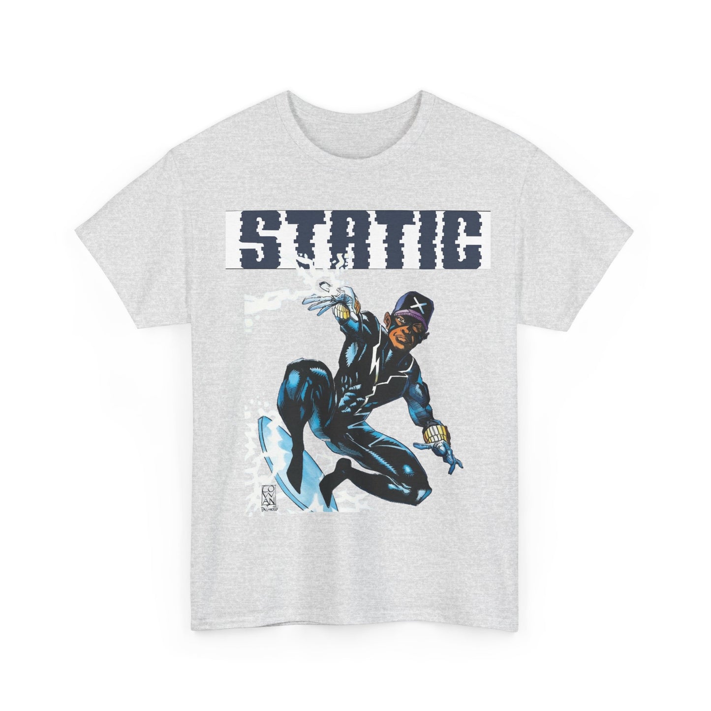 Static T-Shirt - Denys Cowan Art - DC Comics, Milestone Media - Shock to your System