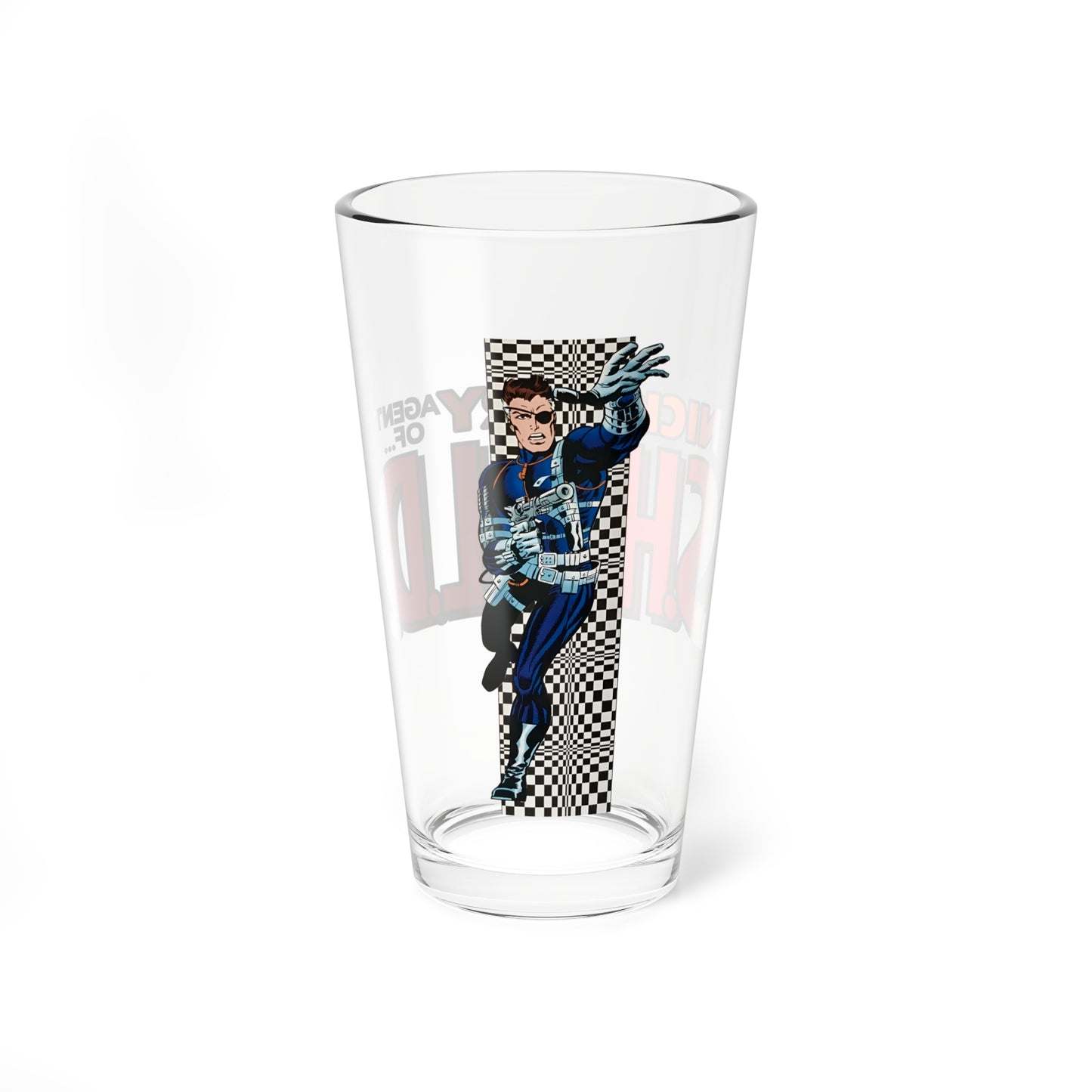Nick Fury, Agent of SHIELD Pint Glass, 16oz - Marvel Comics