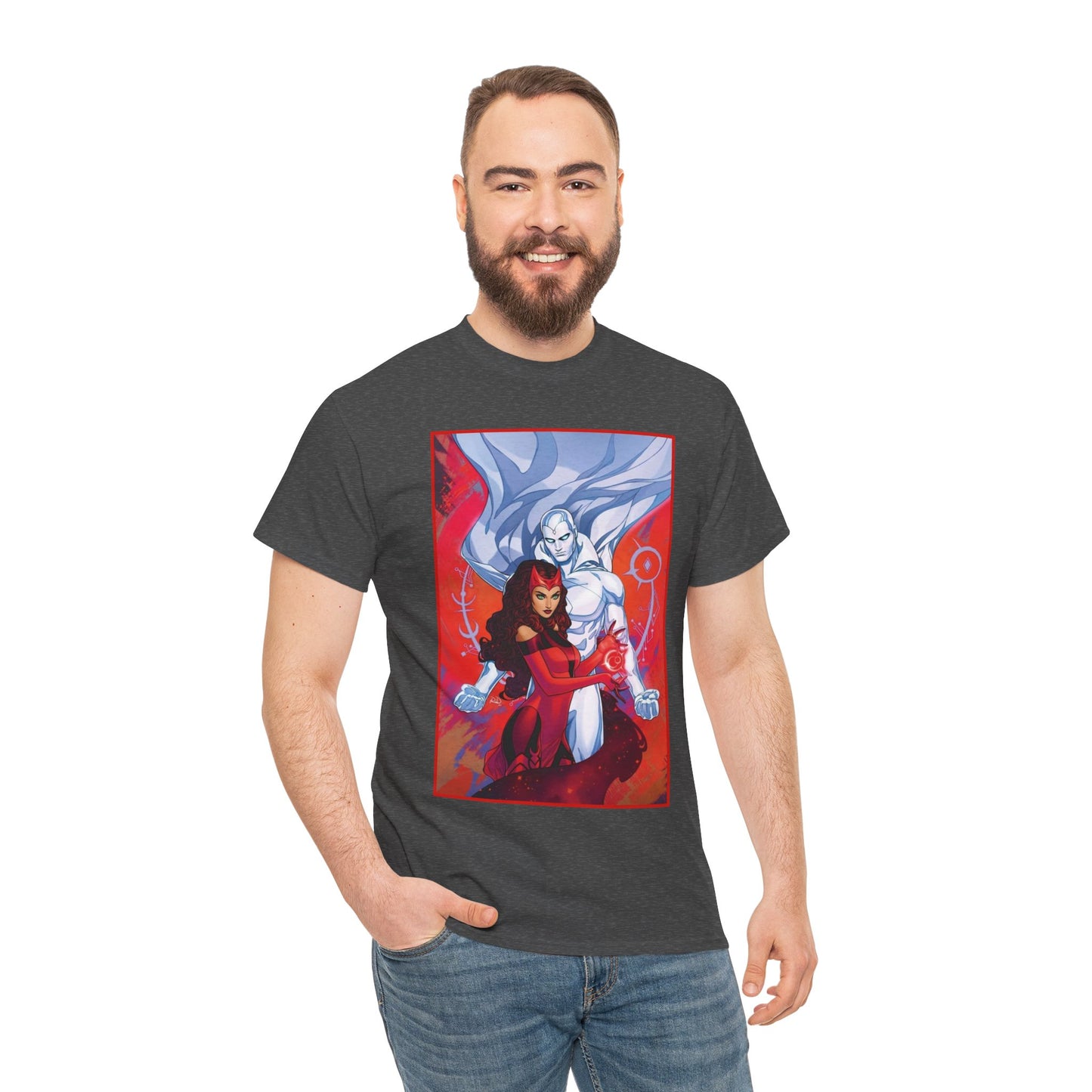 Scarlet Witch & Vision T-Shirt - Russell Dauterman Art - Avengers Members - Marvel Comics