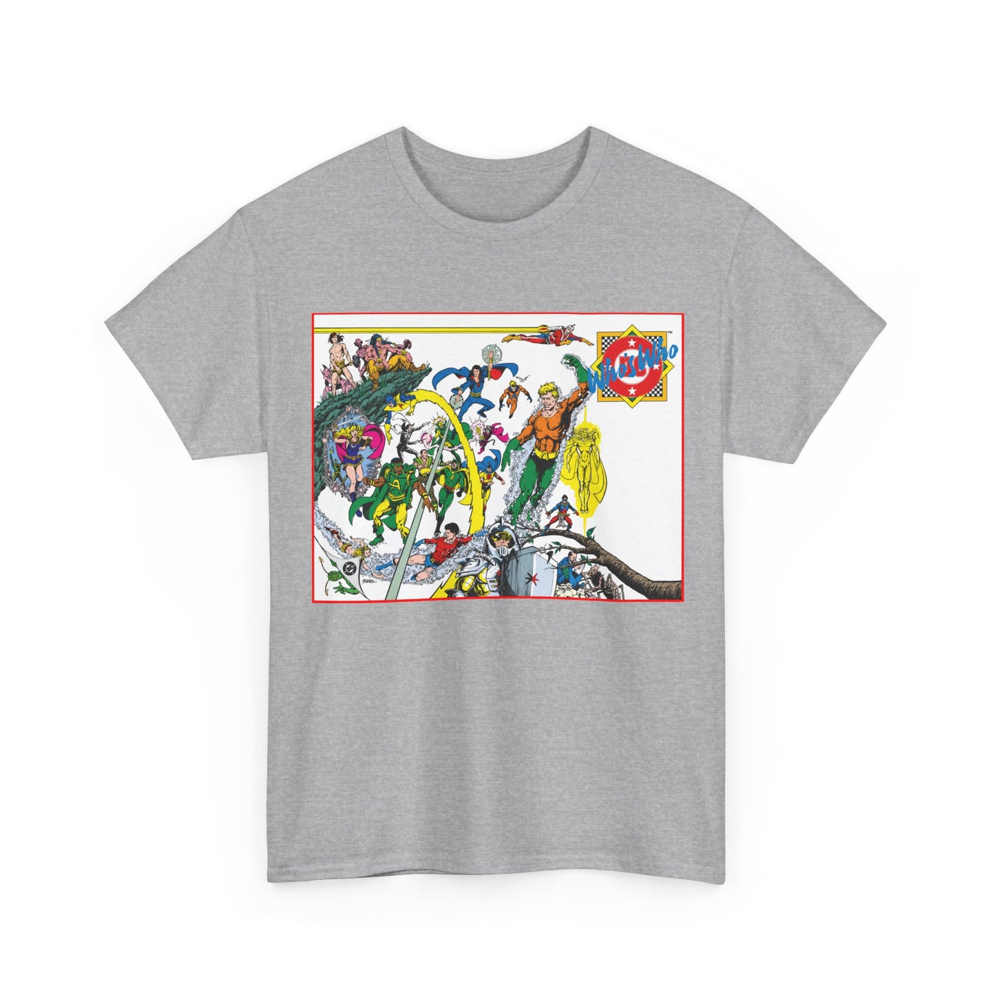 Who's Who in the DC Universe T-Shirt - George Perez Art - #1 Cover - Aquaman, Arion, Amazing Man, Amethyst - DC Comics