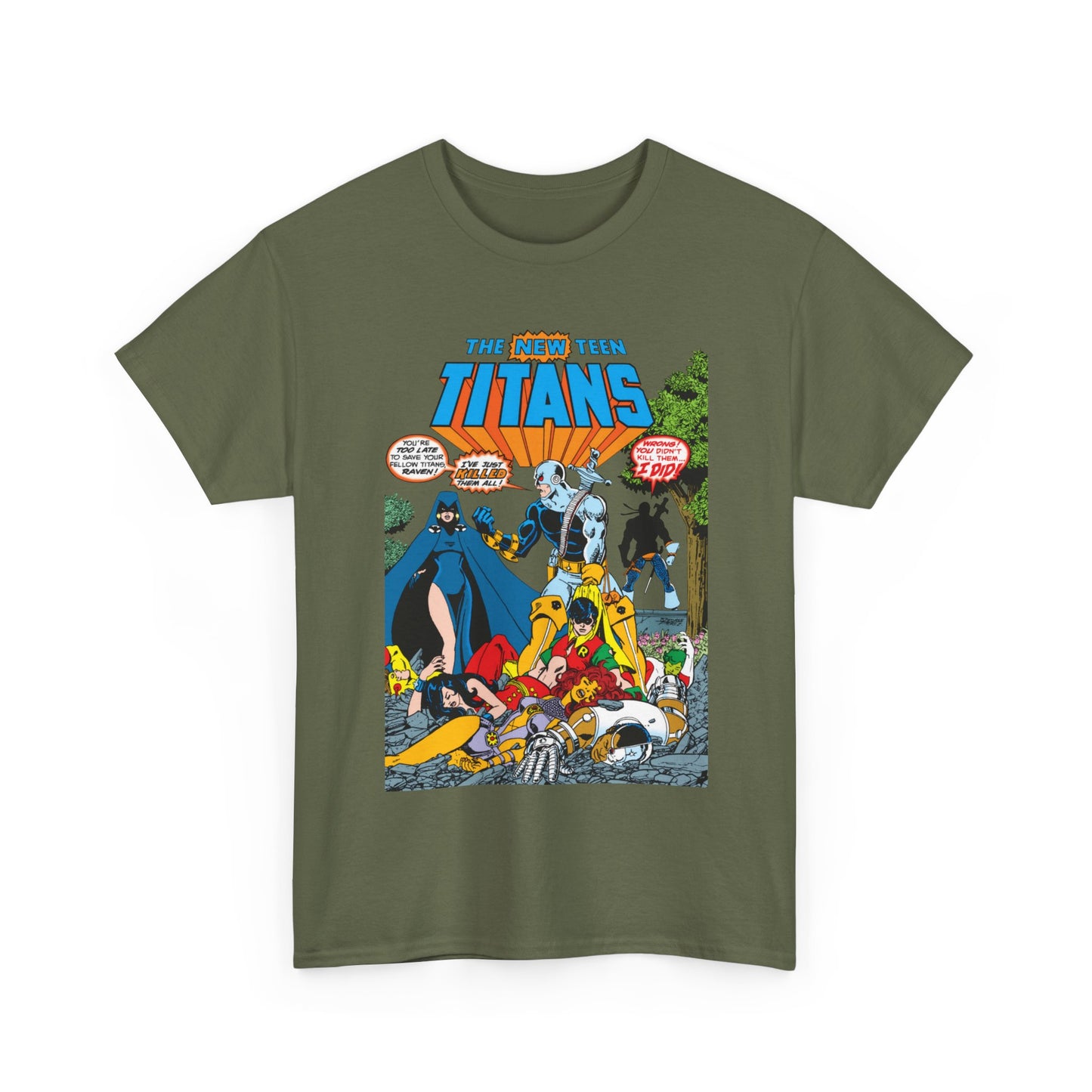New Teen Titans T-Shirt - George Perez Art - #2 Cover Art - Deathstroke & Ravager - DC Comics