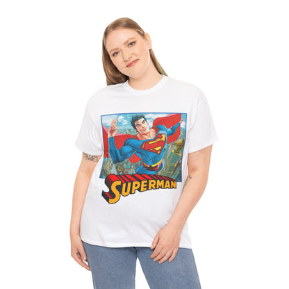 Superman T-Shirt - Guillem March Art - Variant Connecting Cover Art - Flying Over Metropolis - DC Comics All-In