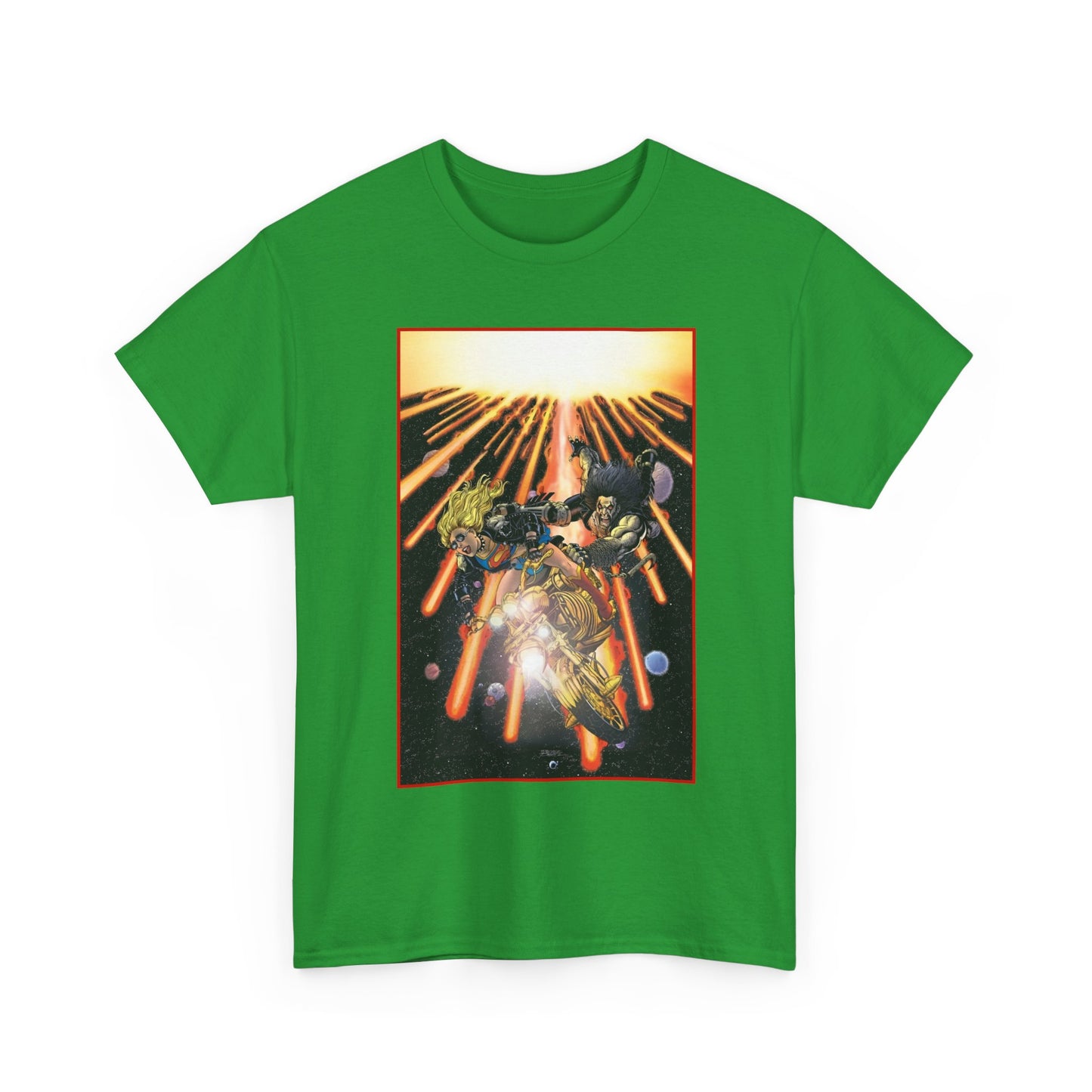 Supergirl & Lobo T-Shirt - George Perez Art - Brave and the Bold #4 Cover Art - 2026 Movie with Milly Alcock and Jason Momoa - DC Comics