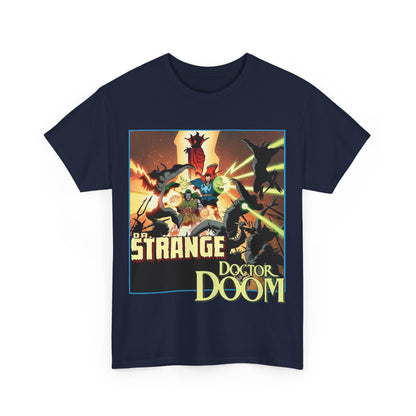 Dr Strange & Doctor Doom T-Shirt - Mike Mignola Art - Triumph & Torment - 1980s Graphic Novel Fighting Mephisto - Marvel Comics