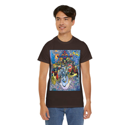 Marvel Cosmic Heroes T-Shirt - Silver Surfer, Captain Marvel, Adam Warlock, Quasar, Nova, Galactus, Jack of Hearts, Moondragon, Thanos