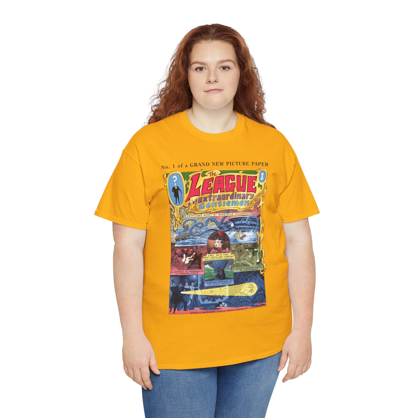 League of Extraordinary Gentlemen T-Shirt - Kevin O'Neill Art - Mina Murray, Captain Nemo, Allan Quatermain, Dr. Jekyll, & The Invisible Man - Alan Moore Story - DC Comics