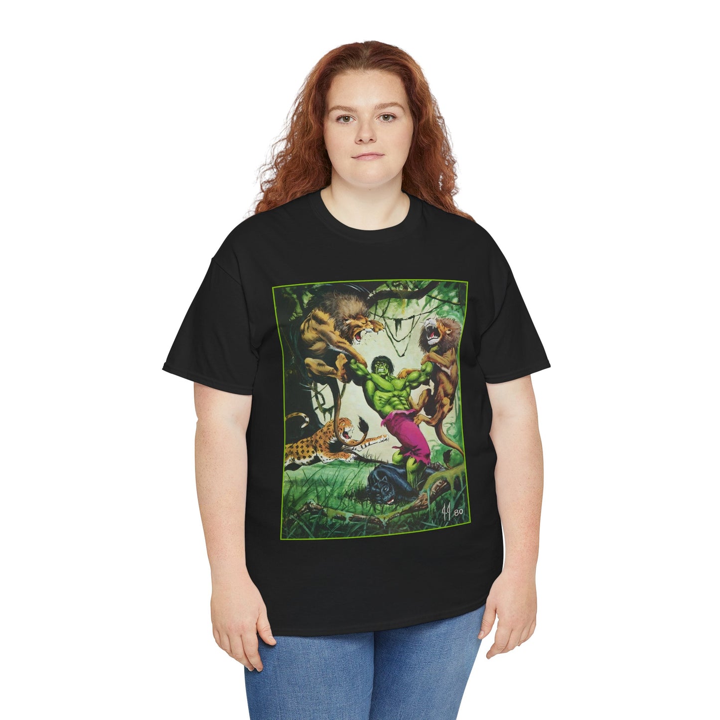 Incredible Hulk T-Shirt - Joe Jusko Art - Hulk Fighting Lions and Tigers (But No Bears, Oh My!) - Marvel Comics