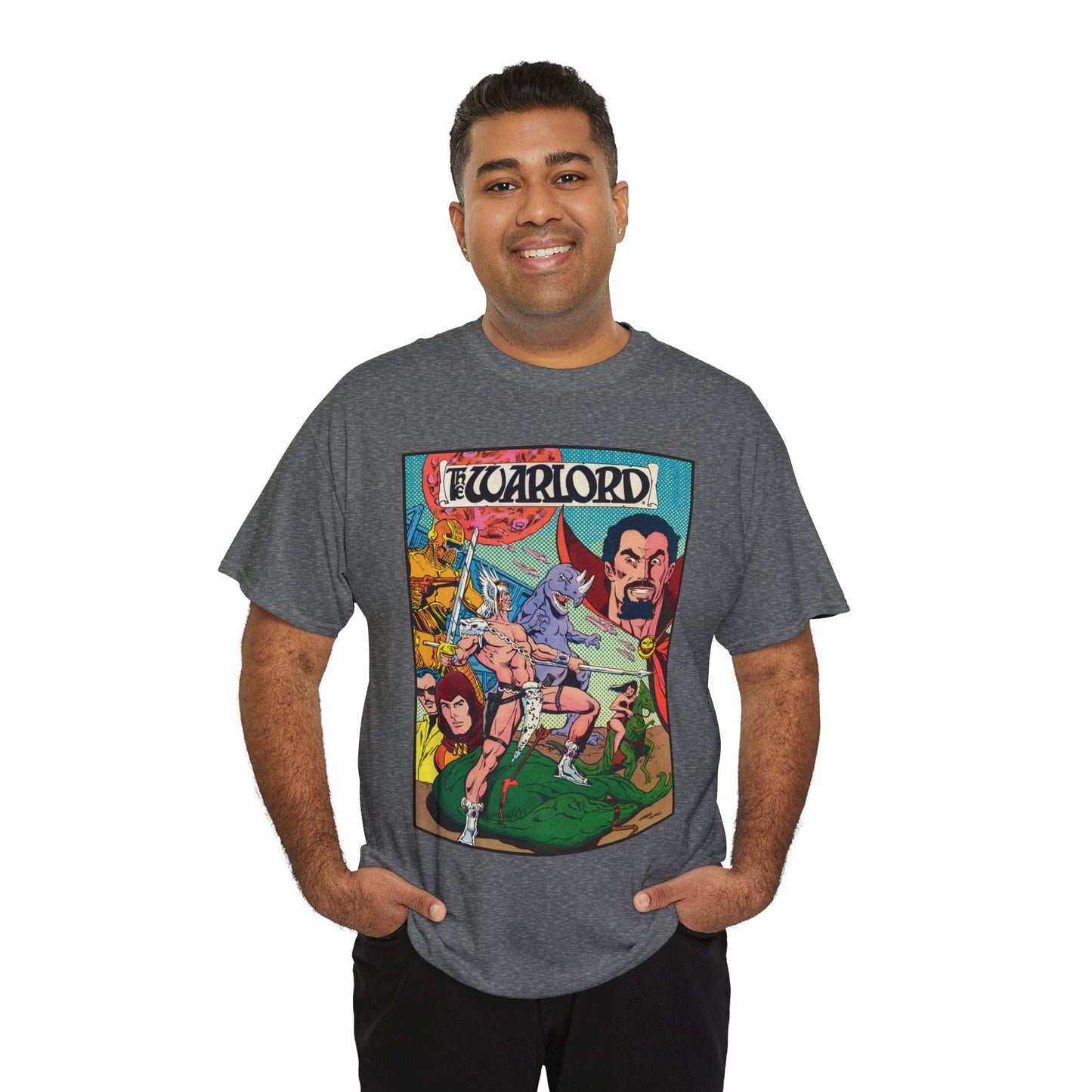 Warlord T-Shirt - Dan Jurgens Art - Travis Morgan, Skartaris, Deimos - Sword & Sorcery - DC Comics