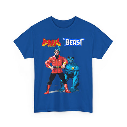 Wonder Man & Beast T-Shirt - George Perez Art - Popular Avengers, X-Men Members - Simon Williams & Hank McCoy - Marvel Comics