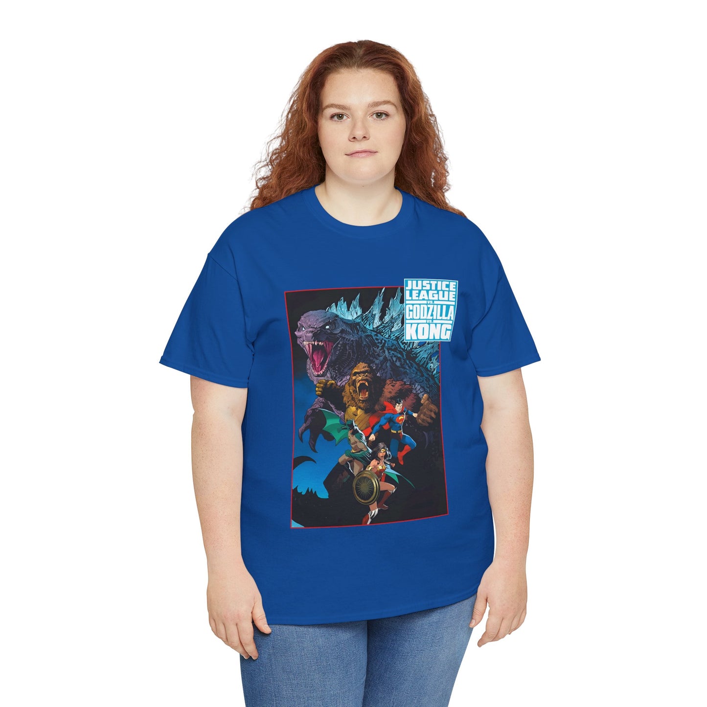 Justice League Vs Godzilla Vs Kong T-Shirt - Dan Mora Art - Wonder Woman, Superman, Batman - DC Comics