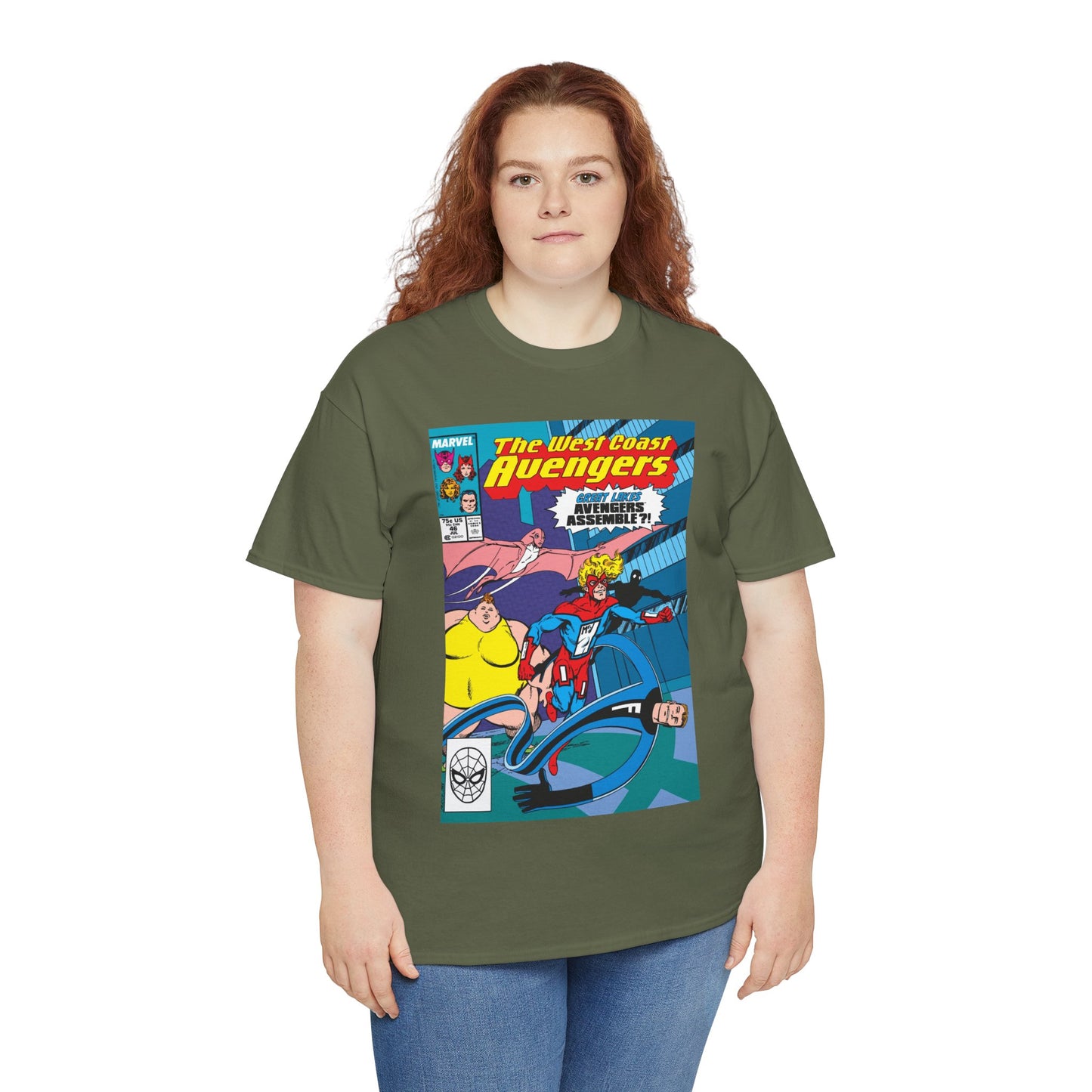 West Coast Avengers #46 T-Shirt - John Byrne Art - Great Lakes Avengers Appearance - Marvel Comics