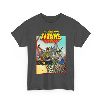 New Teen Titans T-Shirt - George Perez Promo Art - Wonder Girl, Cyborg, Raven, Starfire, Robin, Kid Flash, Changeling - DC Comics