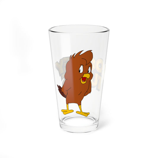 Henery Hawk Pint Glass, 16oz - Looney Tunes Character - Foghorn Leghorn Nemesis - Adorable Character - WB