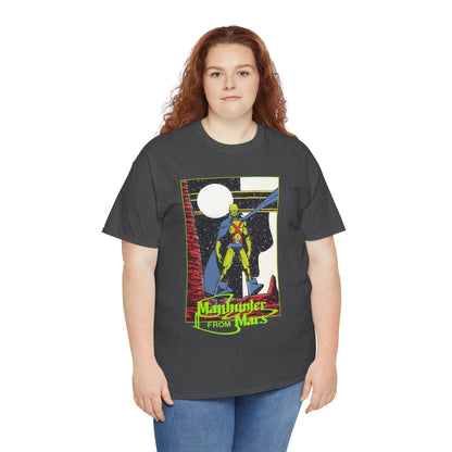 Martian Manhunter T-Shirt - George Perez Art - 1980s Justice League of America (JLA) Postcard Art - DC Comics