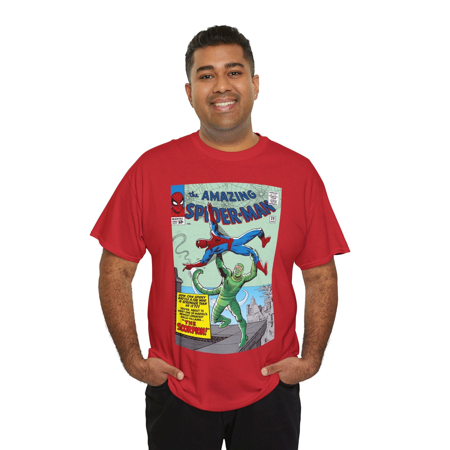 Amazing Spider-Man T-Shirt - Steve Ditko Art - Vs The Scorpion - Marvel Comics