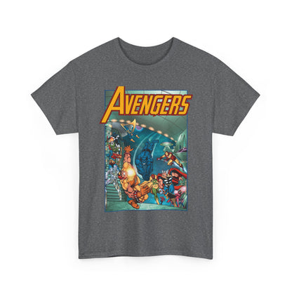 Avengers Vs Guardians of the Galaxy T-Shirt - George Perez Art - Tomorrow's Avengers - Thor, Captain America, Iron Man, Scarlet Witch, Vision, Wonder Man - Marvel Comics