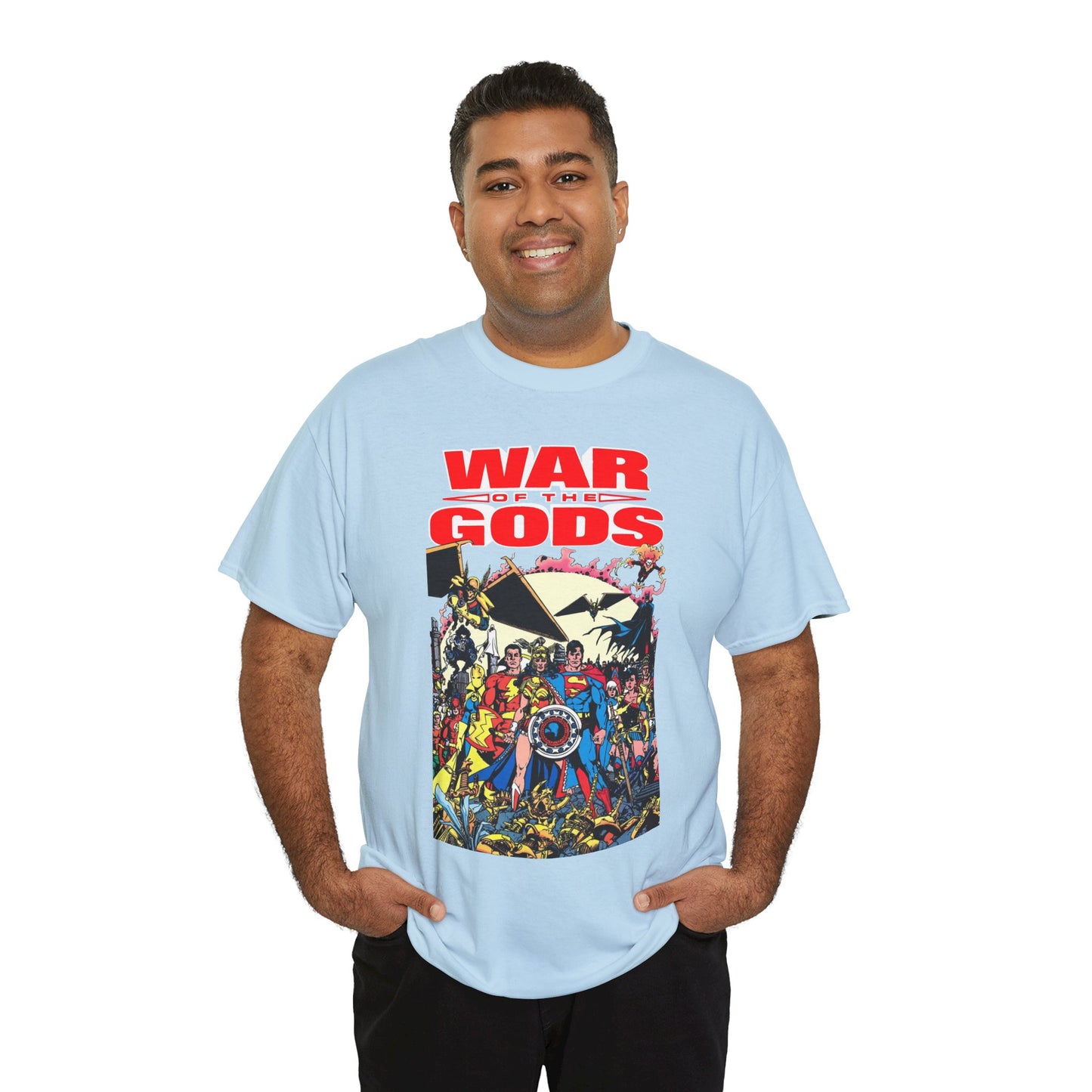 War of the Gods T-Shirt - George Perez Art - Wonder Woman Story - Superman, Captain Marvel, Hawkman, Firestorm, Dr Fate, Troia, Lobo, Batman - DC Comics