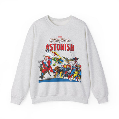 Marvel Comics Christmas Crewneck Sweatshirt - Spider-Man, Punisher, Ghost Rider, X-Men, Fantastic Four