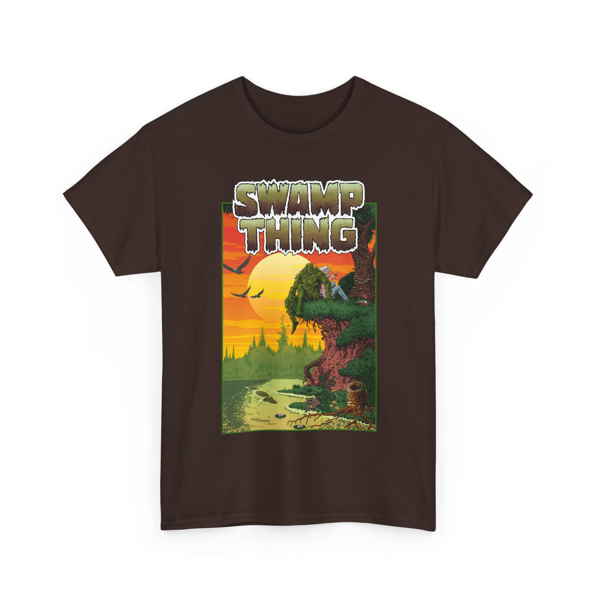 Swamp Thing T-Shirt - Paris Cullins & Pat Broderick Unreleased Cover Art - DC Comics Vertigo